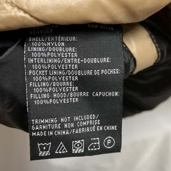 Arctic Expedition Mid Length Quilted Puffer Jacket Almond Metallic Size XL - Picture 9 of 9